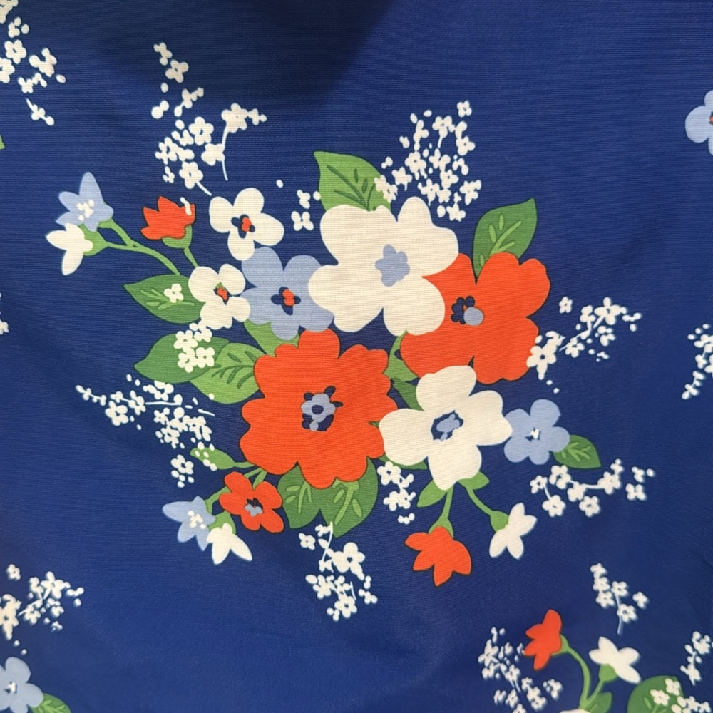 Gymboree Blue and Orange Floral Jacket raincoat Size Small 5-6 - Picture 7 of 9